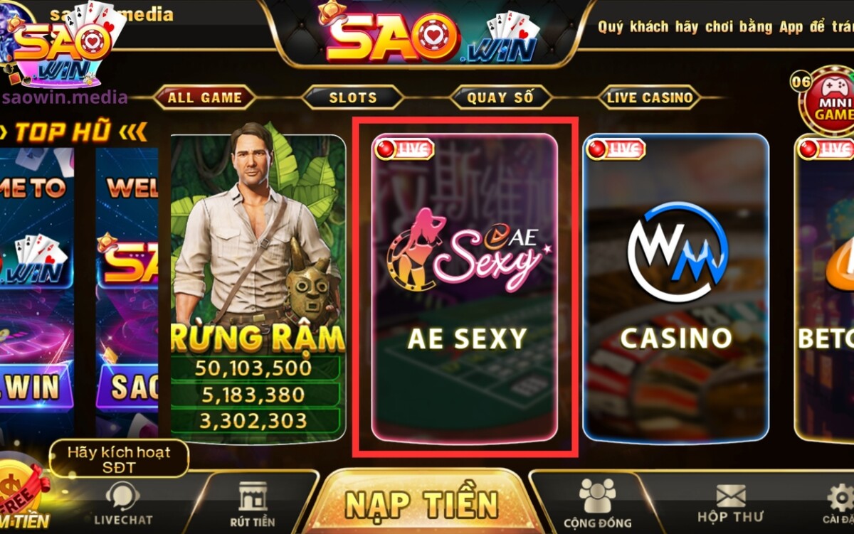 AE Sexy - Sảnh casino live thu hút với RPT cao nhất thị trường