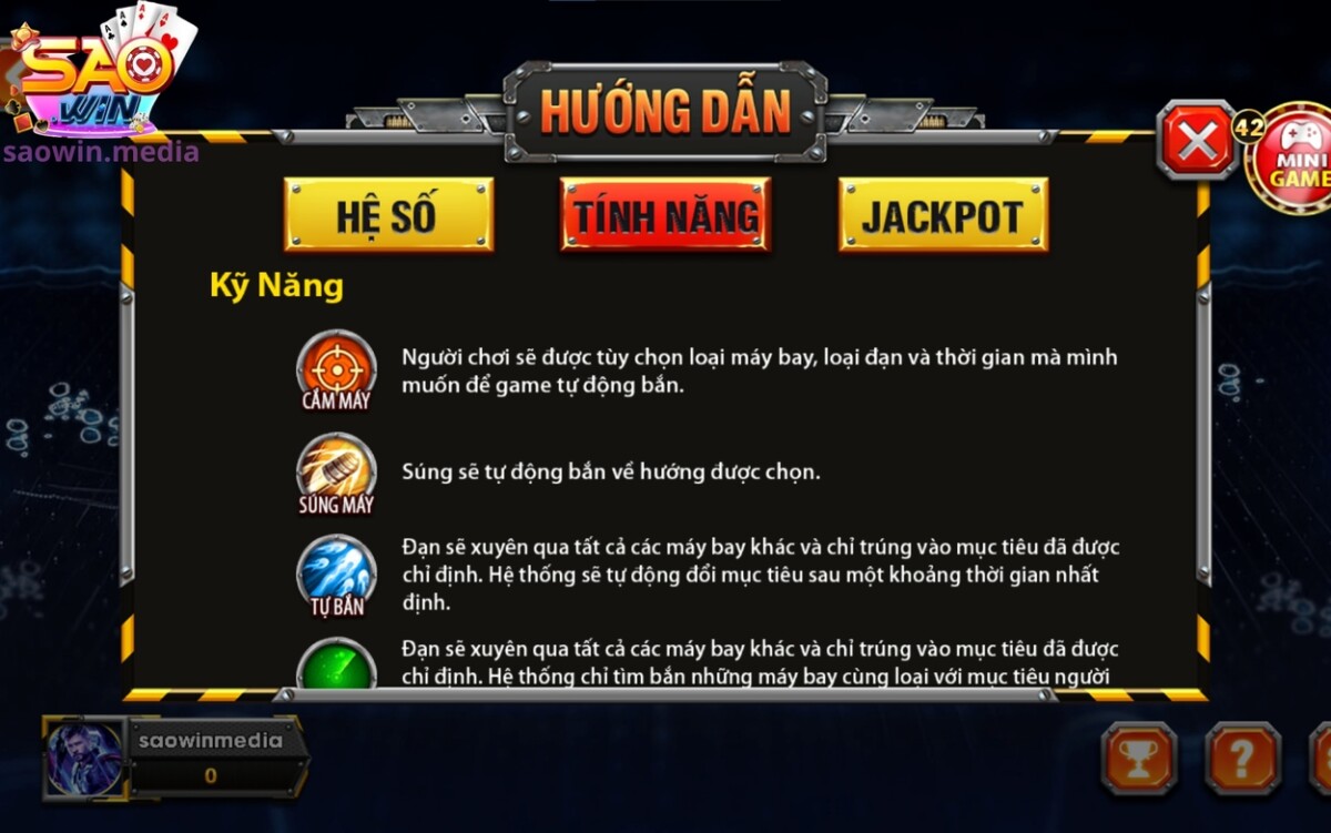 Bắn Máy Bay - Trò Chơi Kịch Tính Và Hồi Hộp Trong Từng Phút 3 Hỗ trợ nhiều tính năng hữu ích khi bắn hạ máy bay