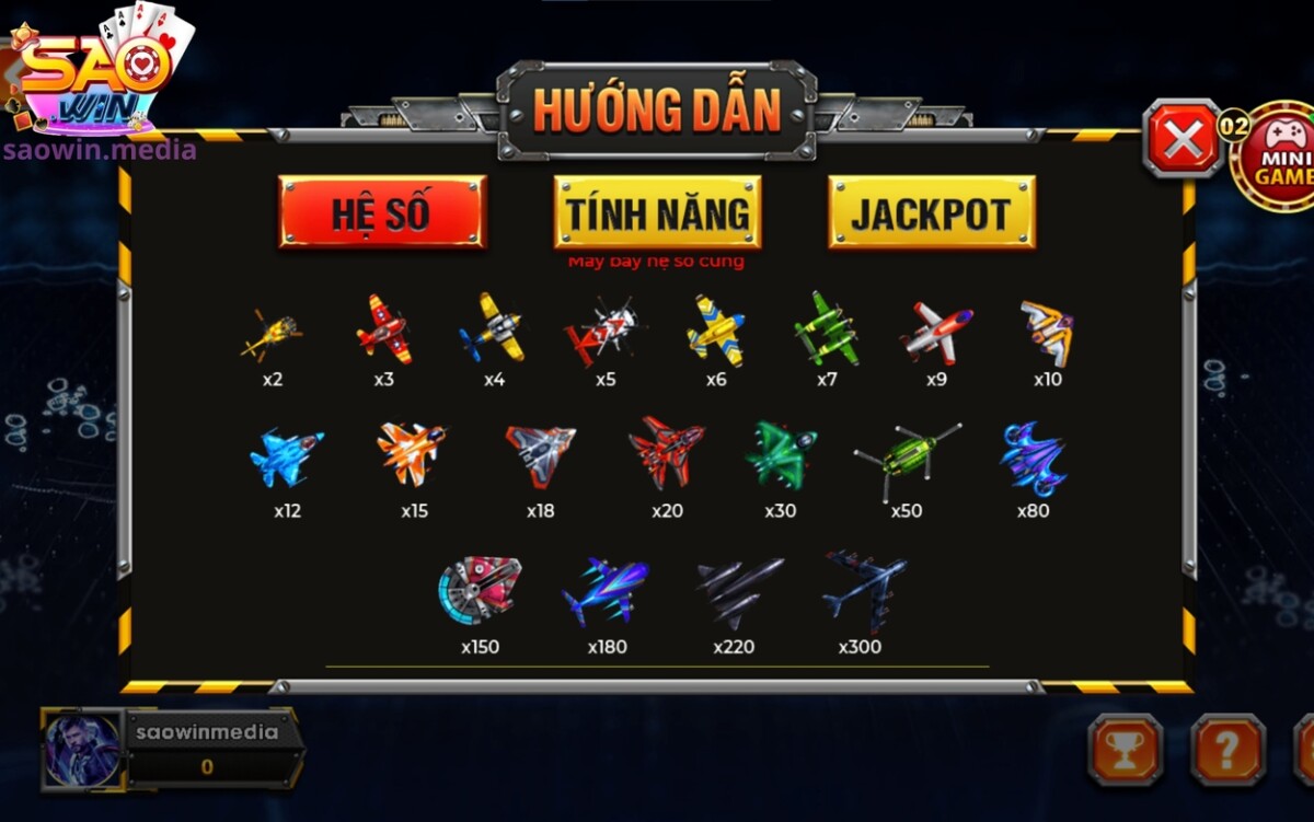 Bắn Máy Bay - Trò Chơi Kịch Tính Và Hồi Hộp Trong Từng Phút 2 Quy định về hệ số trả thưởng của các loại máy bay